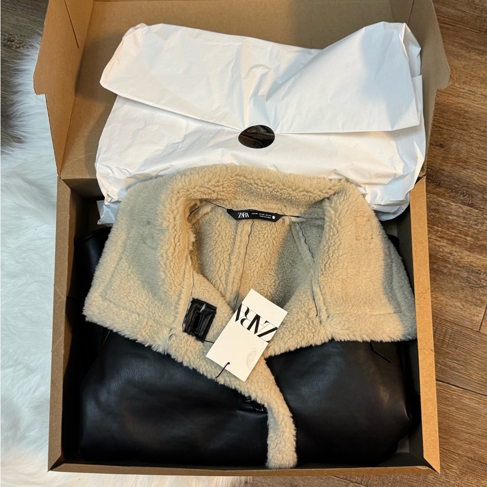Zara DOUBLE FACED JACKET ZW COLLECTION